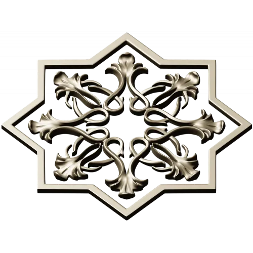 Starflower Rosette - STL 3D model for CNC