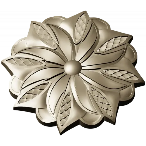 Starleaf Rosette - STL 3D model for CNC carving