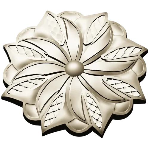Starleaf Rosette - STL 3D model for CNC carving