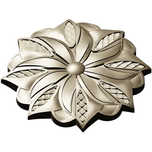 Starleaf Rosette - STL 3D model for CNC carving