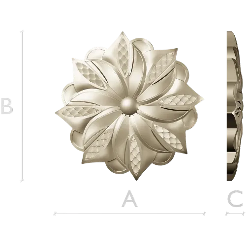 Starleaf Rosette - STL 3D model for CNC carving