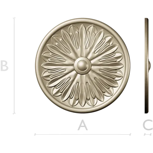 Sunburst Rosette - STL 3D model for CNC milling