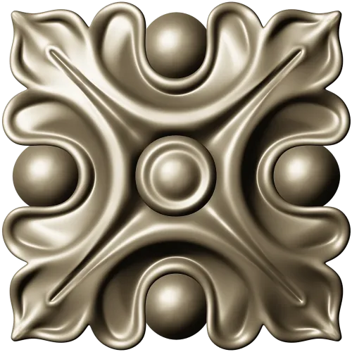 Acanthus Square Rosette STL for CNC Milling