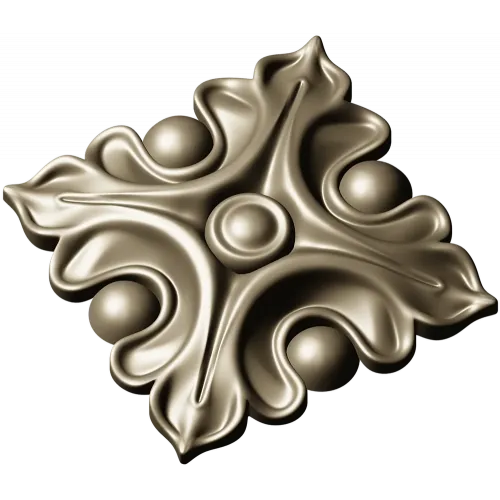 Acanthus Square Rosette STL for CNC Milling