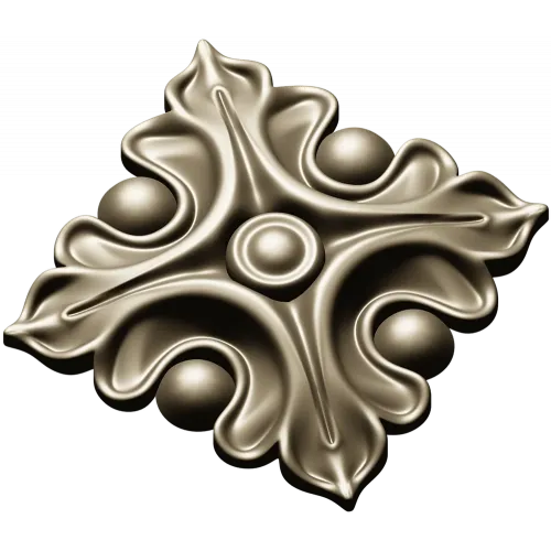 Acanthus Square Rosette STL for CNC Milling