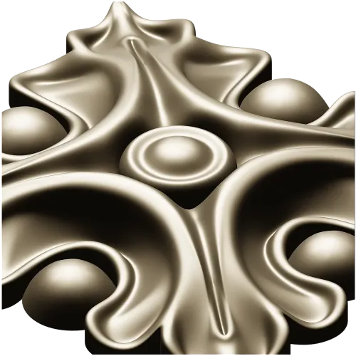 Acanthus Square Rosette STL for CNC Milling