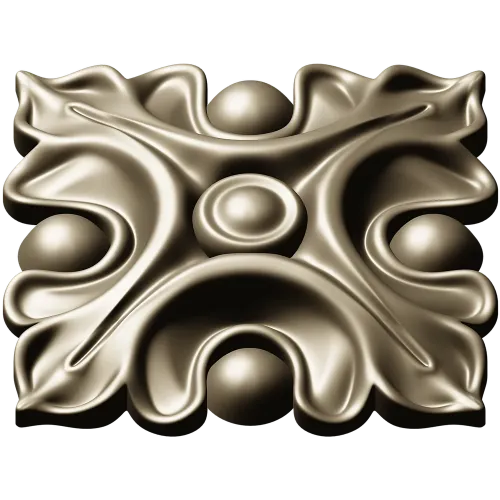 Acanthus Square Rosette STL for CNC Milling
