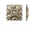 Acanthus Square Rosette STL for CNC Milling
