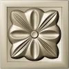 Square Floral Rosette STL for CNC