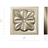Square Floral Rosette STL for CNC