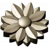 Floral rosette STL 3D model for CNC carving