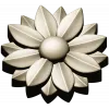 Floral rosette STL 3D model for CNC carving