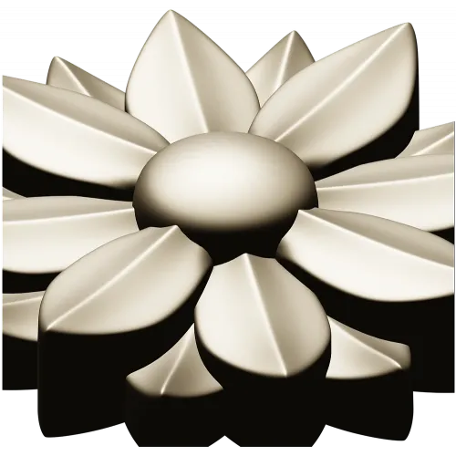 Floral rosette STL 3D model for CNC carving