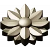 Floral rosette STL 3D model for CNC carving