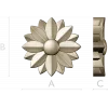 Floral rosette STL 3D model for CNC carving