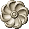 Spiral Blossom Rosette - STL for CNC carving