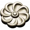 Spiral Blossom Rosette - STL for CNC carving