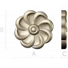 Spiral Blossom Rosette - STL for CNC carving