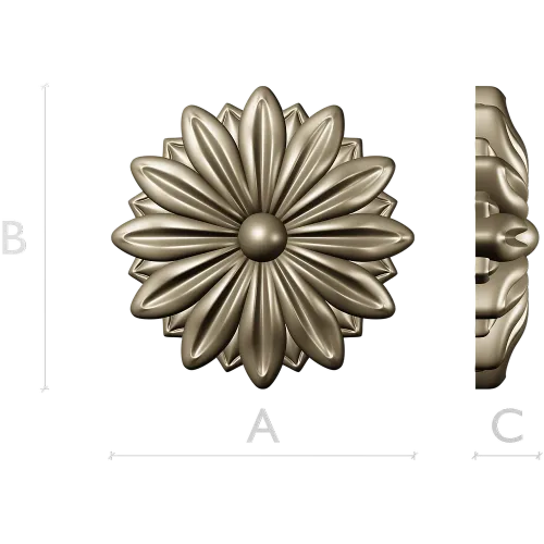 Daisy Rosette STL 3D Model for CNC