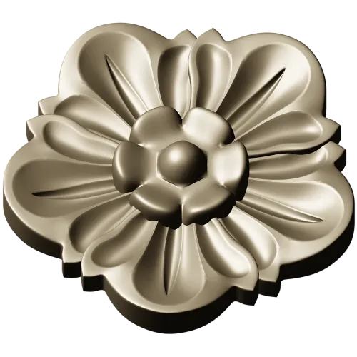 Floral Rosette Relief STL for CNC