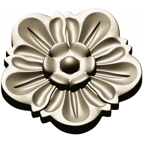 Floral Rosette Relief STL for CNC
