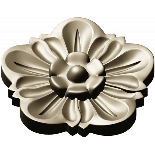 Floral Rosette Relief STL for CNC