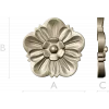 Floral Rosette Relief STL for CNC