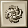High-Relief Square Floral Rosette STL for CNC Router