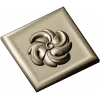 High-Relief Square Floral Rosette STL for CNC Router