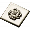 High-Relief Square Floral Rosette STL for CNC Router
