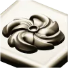 High-Relief Square Floral Rosette STL for CNC Router
