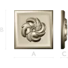 High-Relief Square Floral Rosette STL for CNC Router