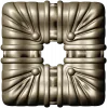 Draped Square Rosette - STL 3D model for CNC carving