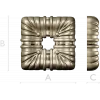 Draped Square Rosette - STL 3D model for CNC carving