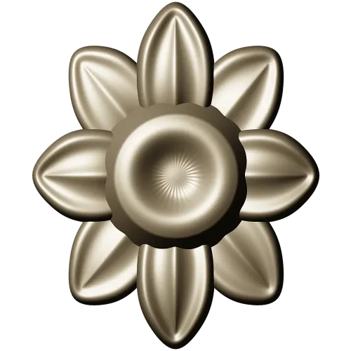 Floral Rosette STL 3D Model for CNC Carving