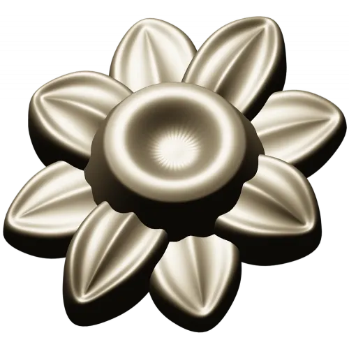 Floral Rosette STL 3D Model for CNC Carving