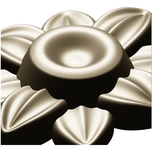 Floral Rosette STL 3D Model for CNC Carving