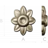 Floral Rosette STL 3D Model for CNC Carving