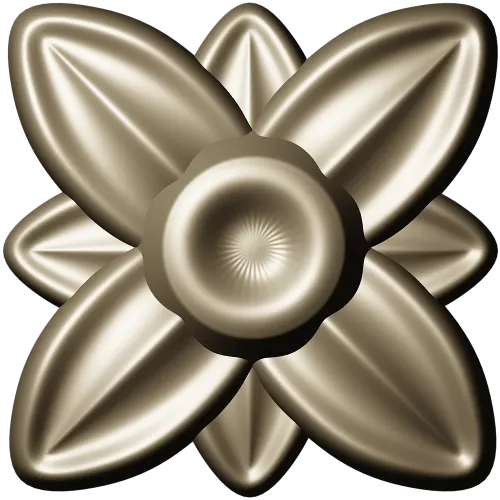 Floral rosette stl 3D model for CNC routing