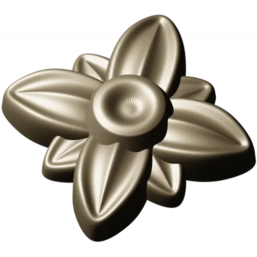 Floral rosette stl 3D model for CNC routing
