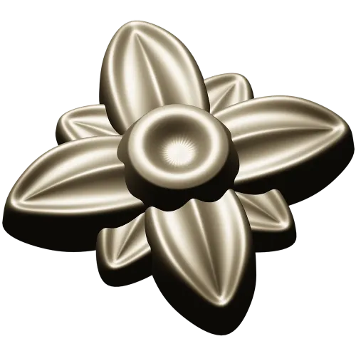 Floral rosette stl 3D model for CNC routing
