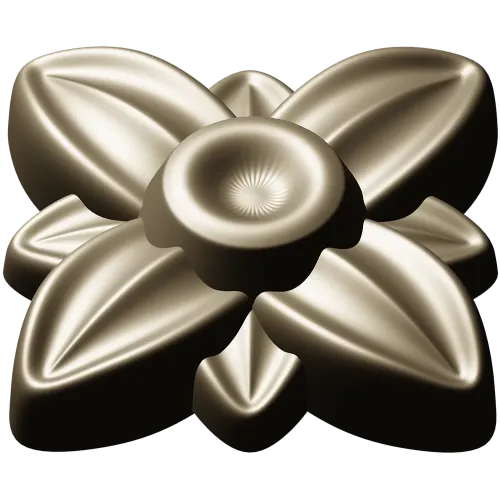 Floral rosette stl 3D model for CNC routing