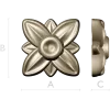 Floral rosette stl 3D model for CNC routing