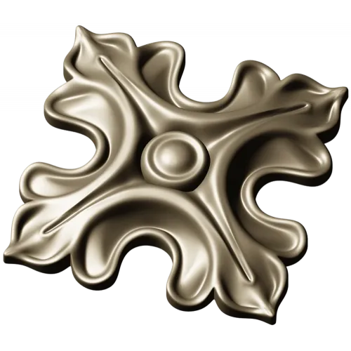Acanthus Rosette STL for CNC - high-relief decorative 3D model