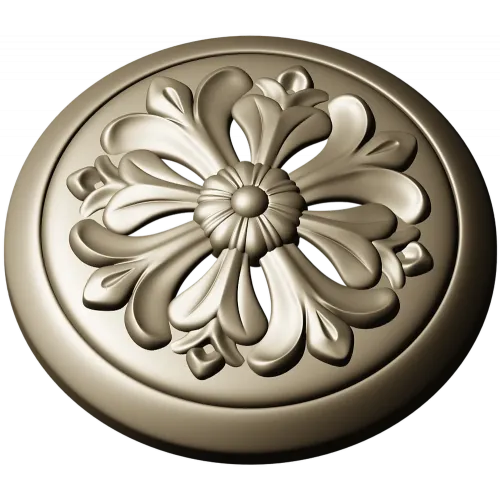 Florentine Bloom - round floral rosette STL for CNC carving