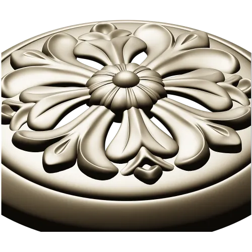 Florentine Bloom - round floral rosette STL for CNC carving