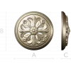 Florentine Bloom - round floral rosette STL for CNC carving