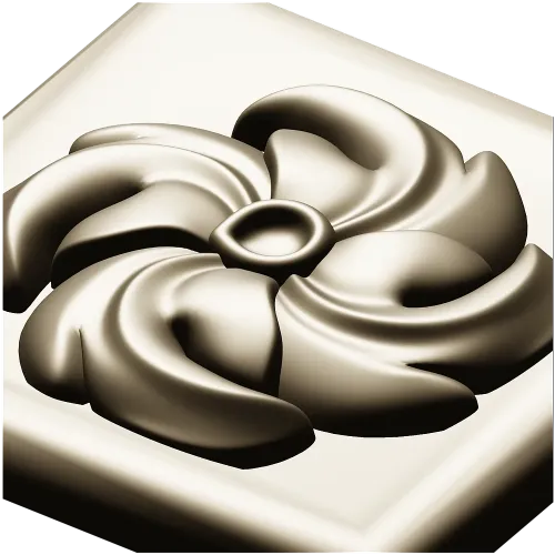 Spiral Blossom Rosette - STL 3D Model for CNC