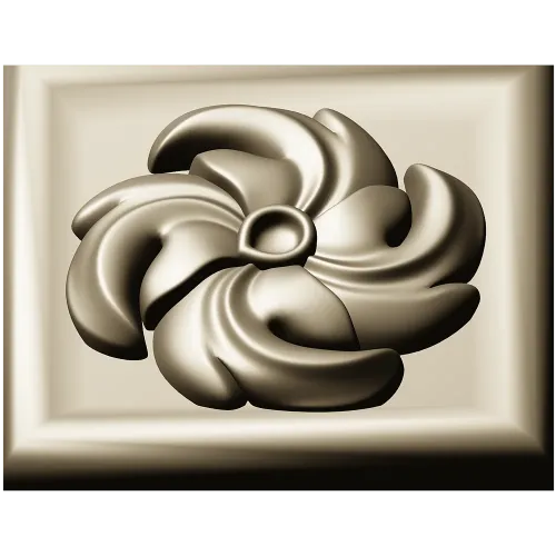 Spiral Blossom Rosette - STL 3D Model for CNC