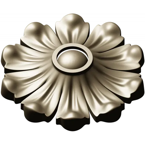 Floral Rosette STL 3D Model for CNC Routing - High-Relief Medallion